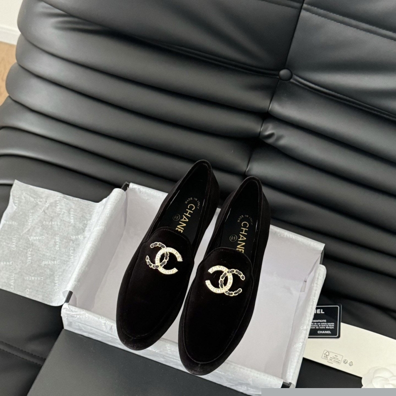 Ch*el leather shoes